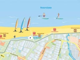 toeristische plattegrond vouwkaart kust westland strand